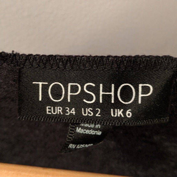 Topshop fitted tank top mini dress, size 2 - Picture 3 of 3